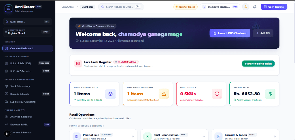 MiniGrocy interface preview